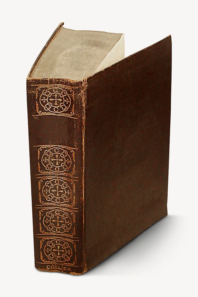 Ancient book, isolated object image psd