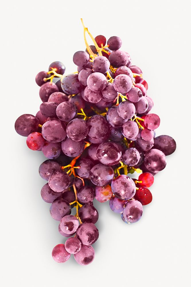 Red grapes, isolated food image 