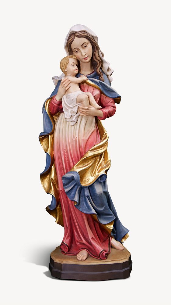 Madonna Mit Kind religious statue psd