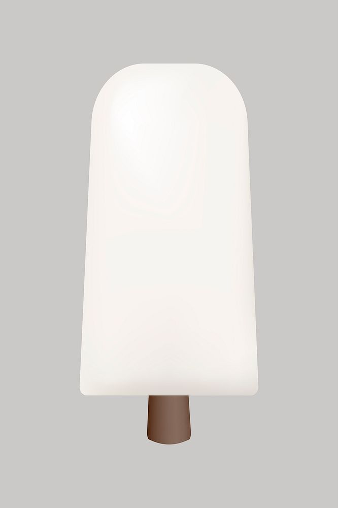 3D milk ice cream bar vector
