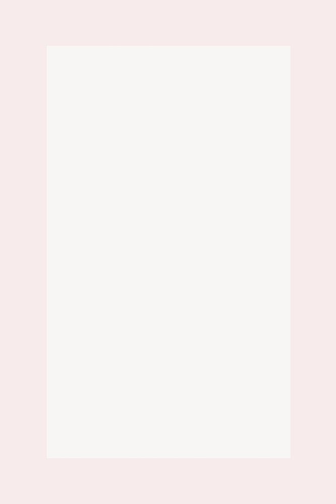 Pink rectangle frame, off white design vector