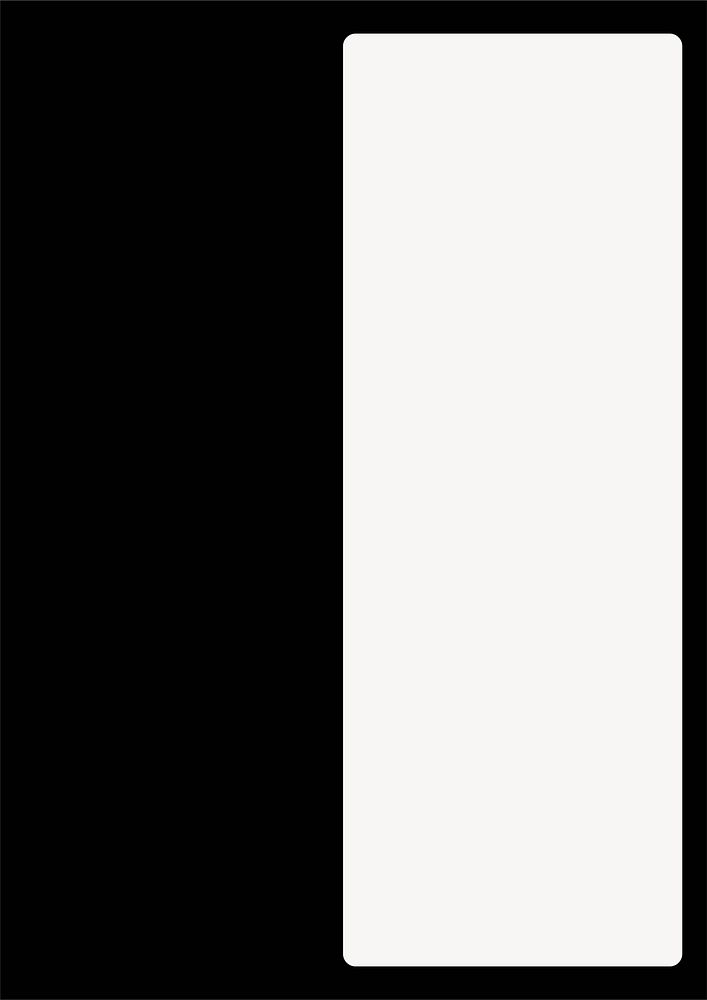 Simple rectangle frame, black background design vector