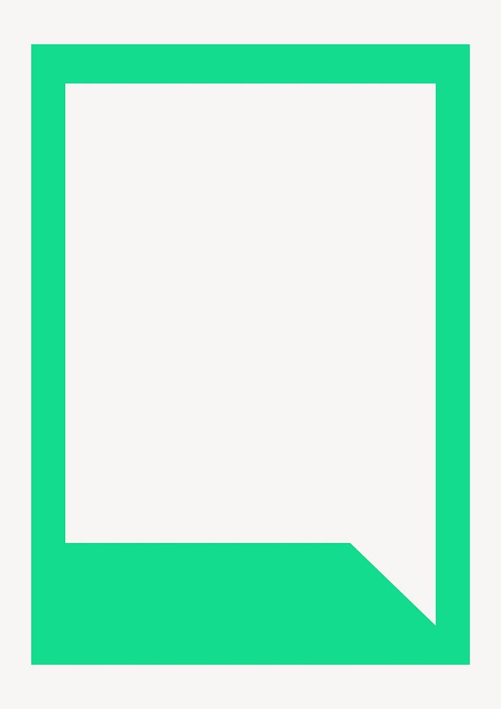 White speech bubble frame, green colorful background vector