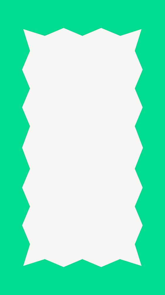 Abstract zig-zag frame, green colorful background vector