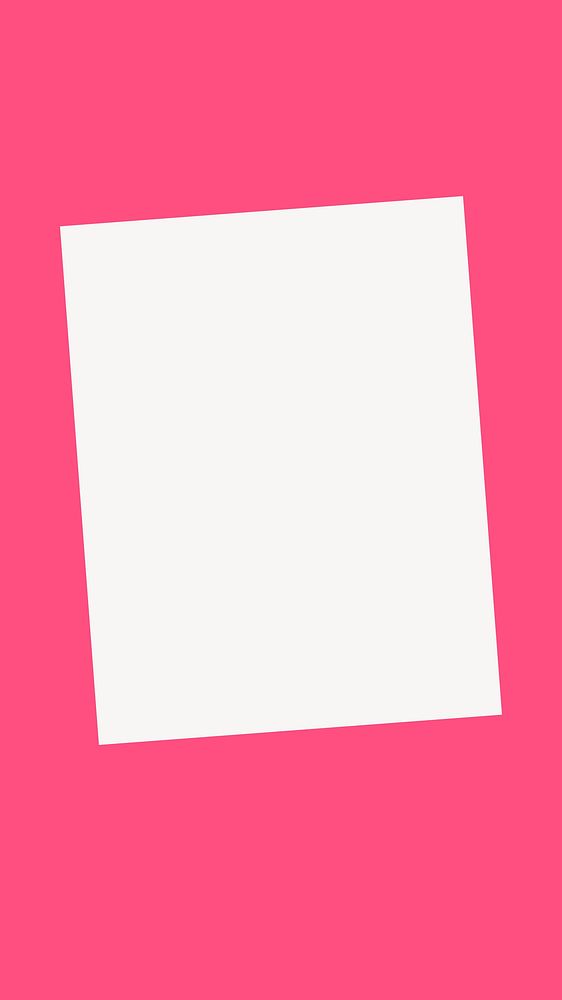 Tilted rectangle frame, white geometric shape vector