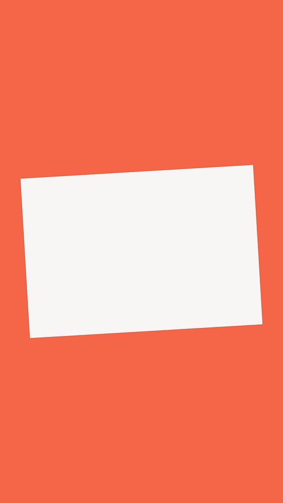 Tilted rectangle frame, orange background vector
