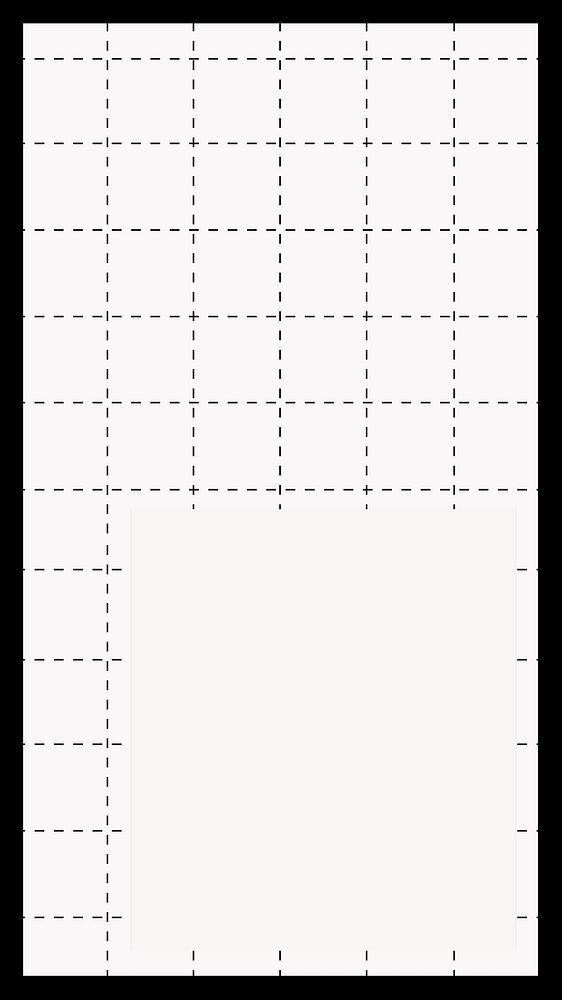 Grid frame mobile wallpaper, white minimal background vector