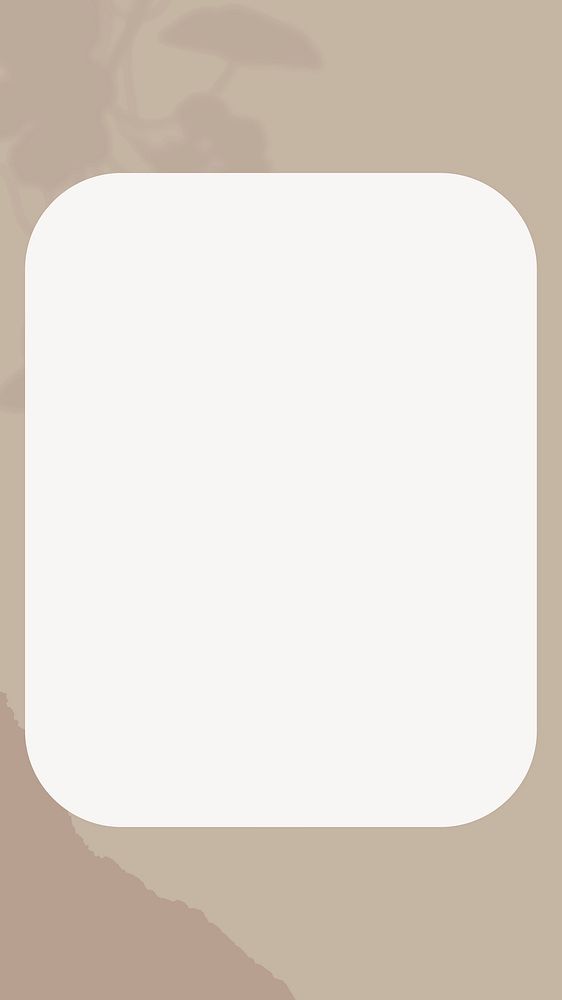 Brown minimal iPhone wallpaper, rectangle frame background vector