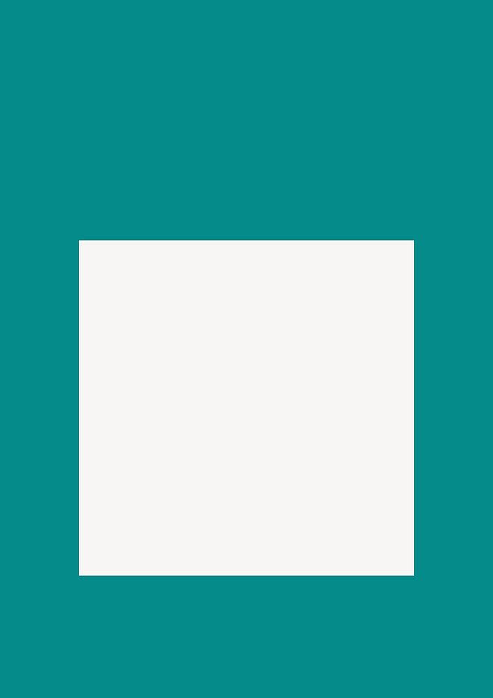 Green frame collage element, square design vector