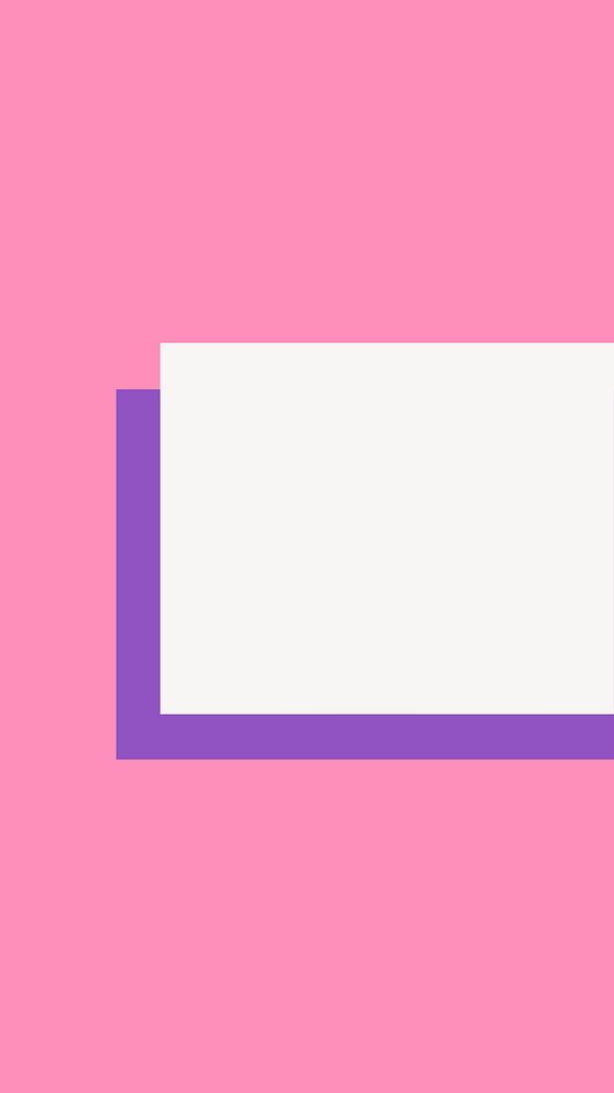Feminine pink rectangle frame vector