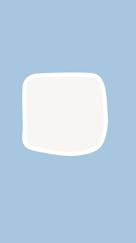 Pastel blue iPhone wallpaper, square frame vector