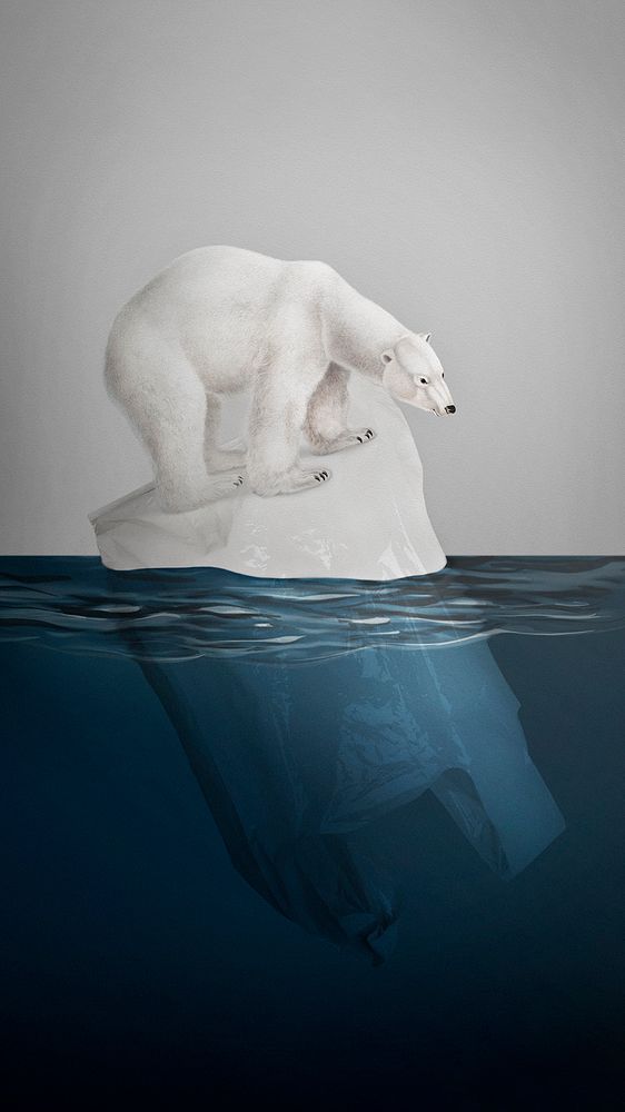 Polar ice melting iPhone wallpaper