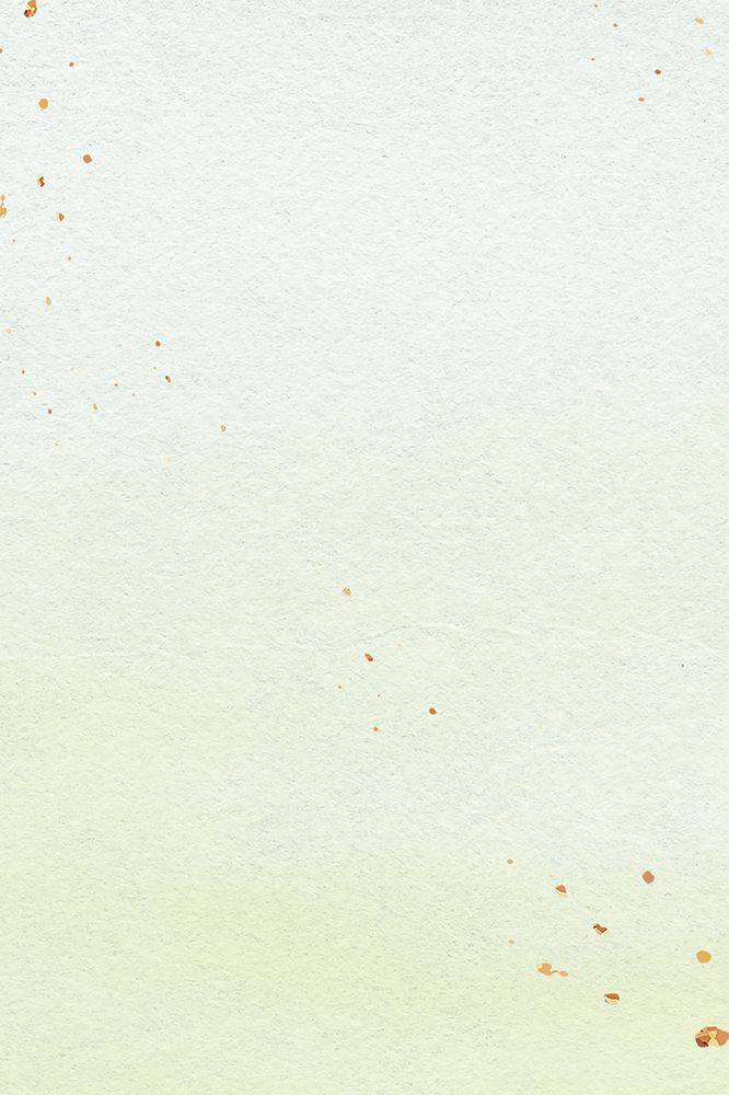 Gradient green background, gold glitter droplets
