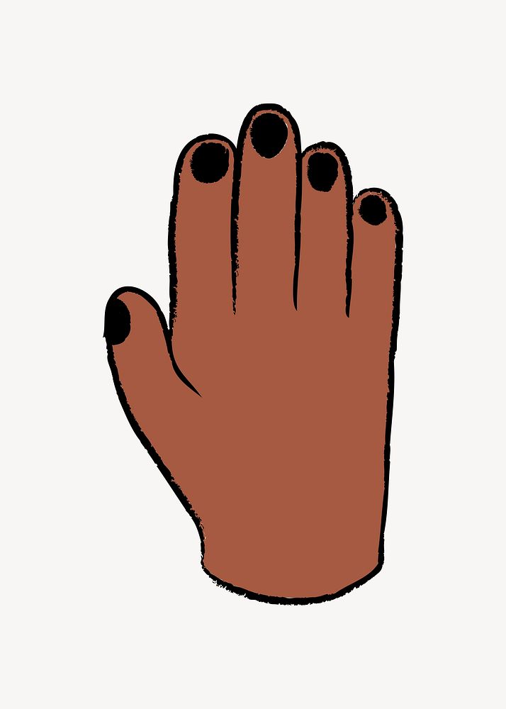 BLM hand doodle, collage element vector