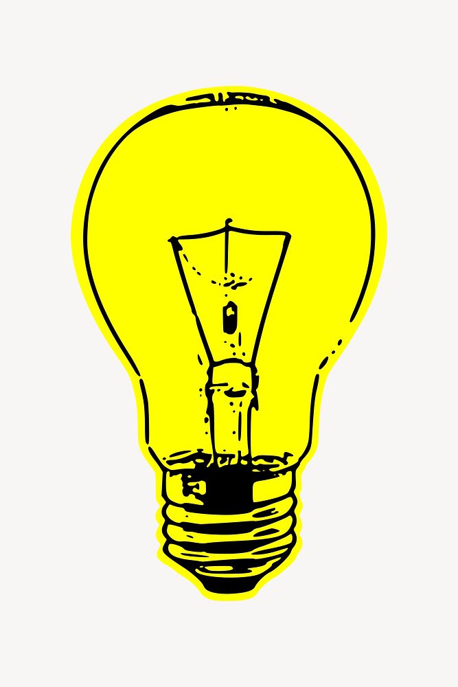 Light bulb illustration. Free public domain CC0 image.