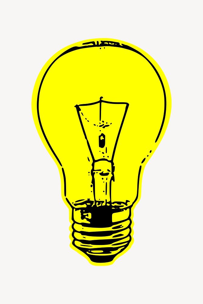 Light bulb clipart illustration psd. Free public domain CC0 image.