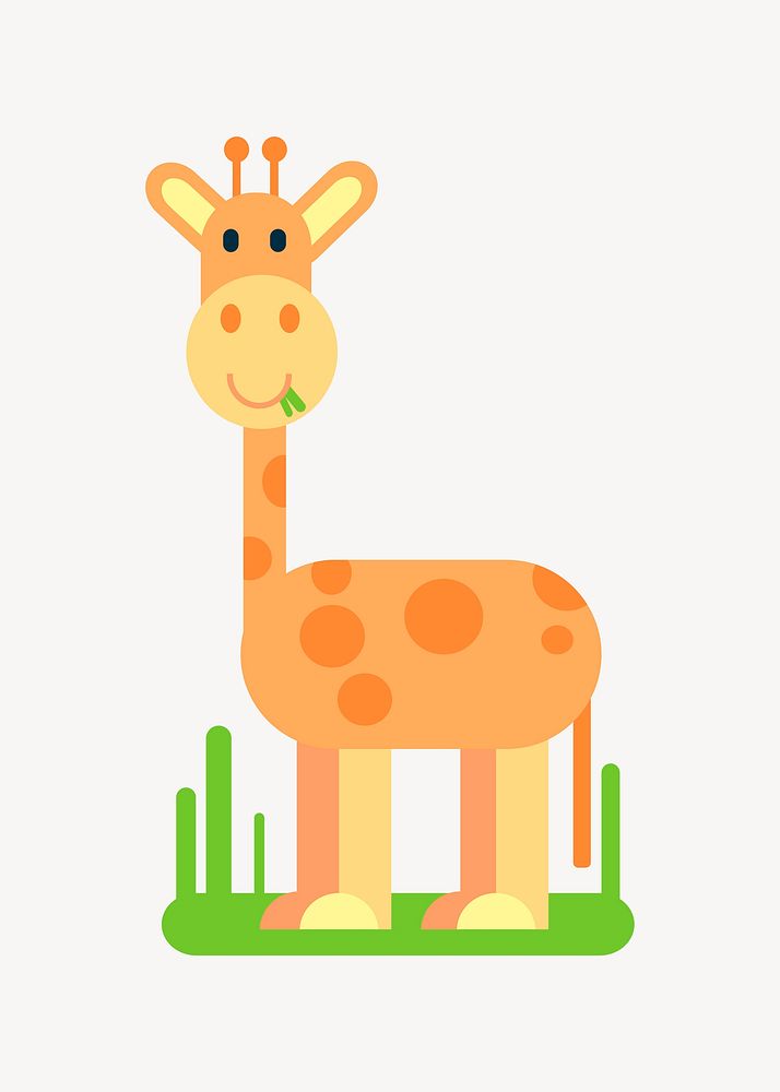 Giraffe clipart illustration vector. Free public domain CC0 image.
