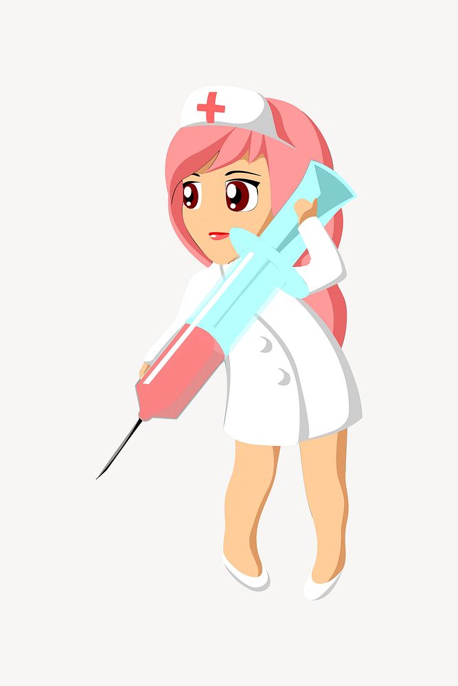 Nurse clipart illustration vector. Free public domain CC0 image.