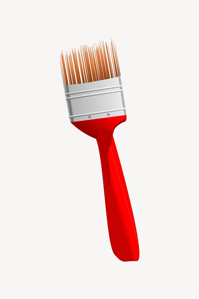 Paint brush illustration vector. Free public domain CC0 image.