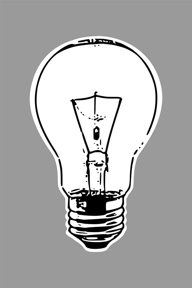 Light bulb illustration psd. Free public domain CC0 image.