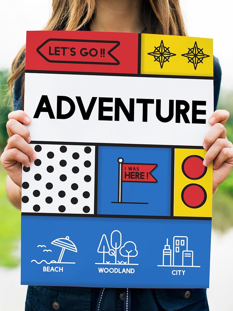 Journey Discovery Holiday Adventure Graphic Icon Word