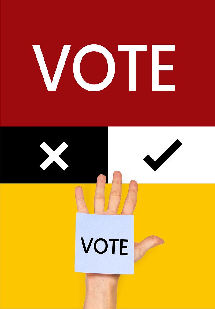Vote concept with hand