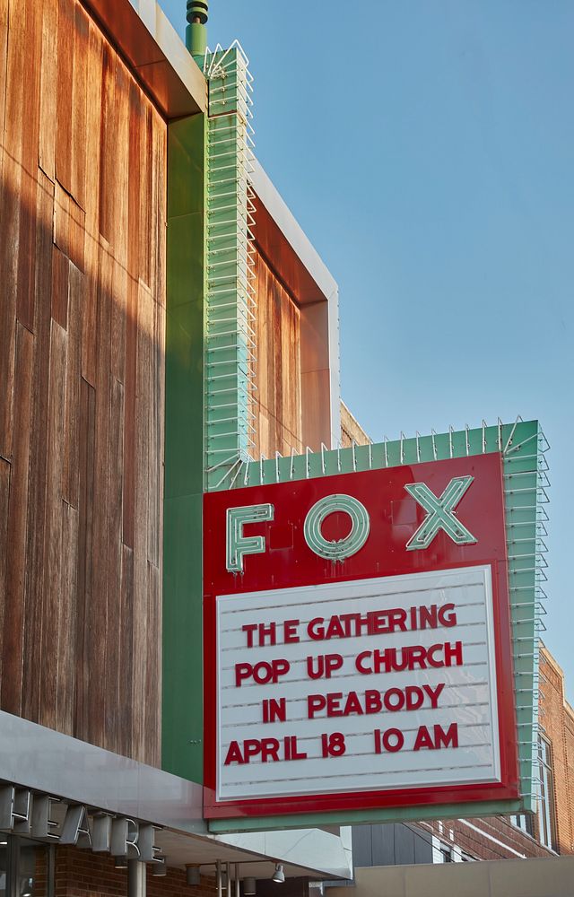                         Marquee for the Newton, Kansas, Fox Theatre, which opened as the Royal Theatre in 1914, was renamed…