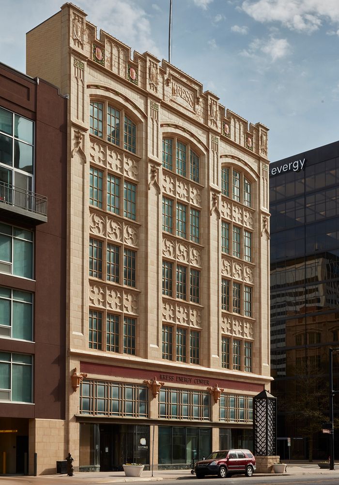                         The historic Kress Building in Wichita, which, although having only about 385,000 residents, is the…