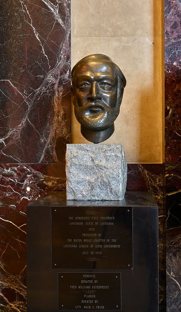                         Bust of P.B.S. Pinchback in the Louisiana Capitol's Memorial Hall in Baton Rouge                    …