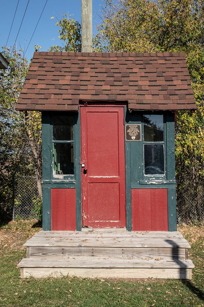                         Gatehouse, donated by the Burlington Northern Railroad in Jamestown, North Dakota                   …