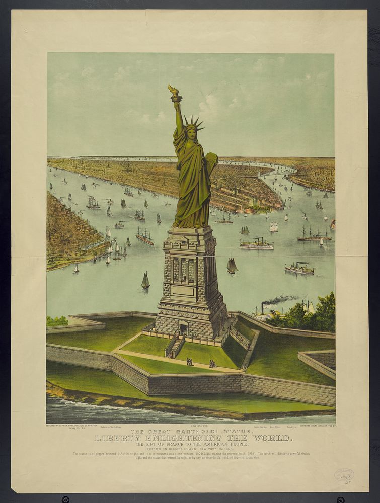 The great Bartholdi statue, Liberty Enlightening the World: the gift of France to the American people, Currier & Ives.