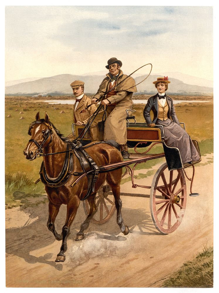 [Irish jaunting car], [between ca. 1890 and ca. 1900].