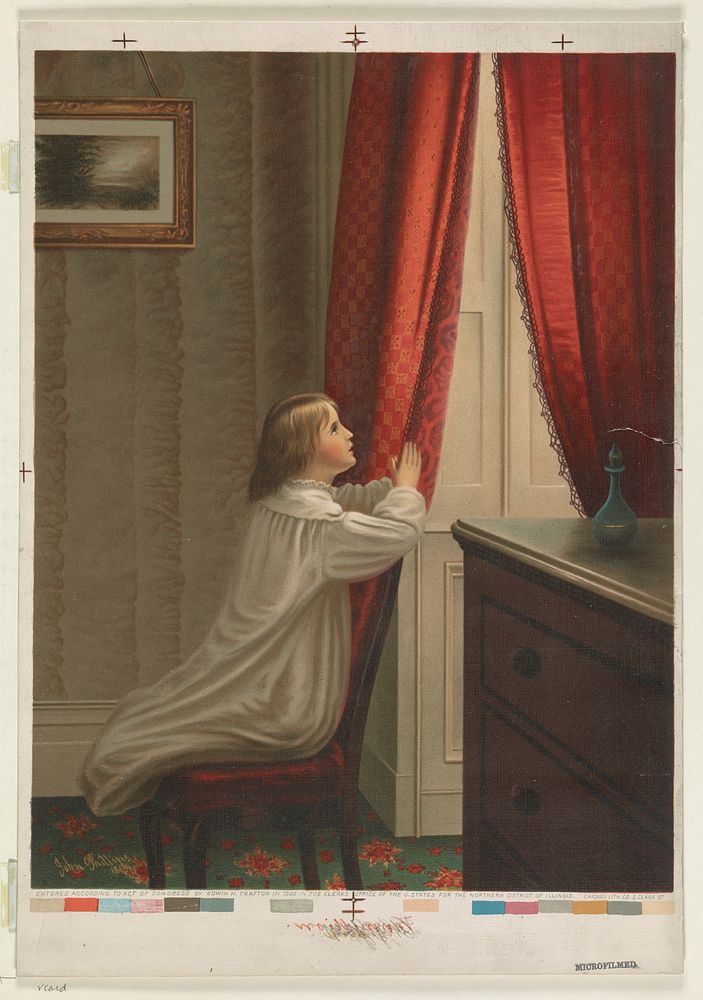 Morning prayer, c1869 December 31.