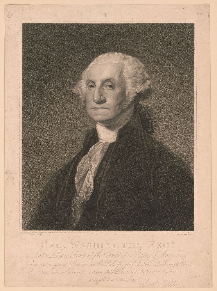 George Washington Esqr. Late president of the United States of America. From an original picture in the possession of J.…