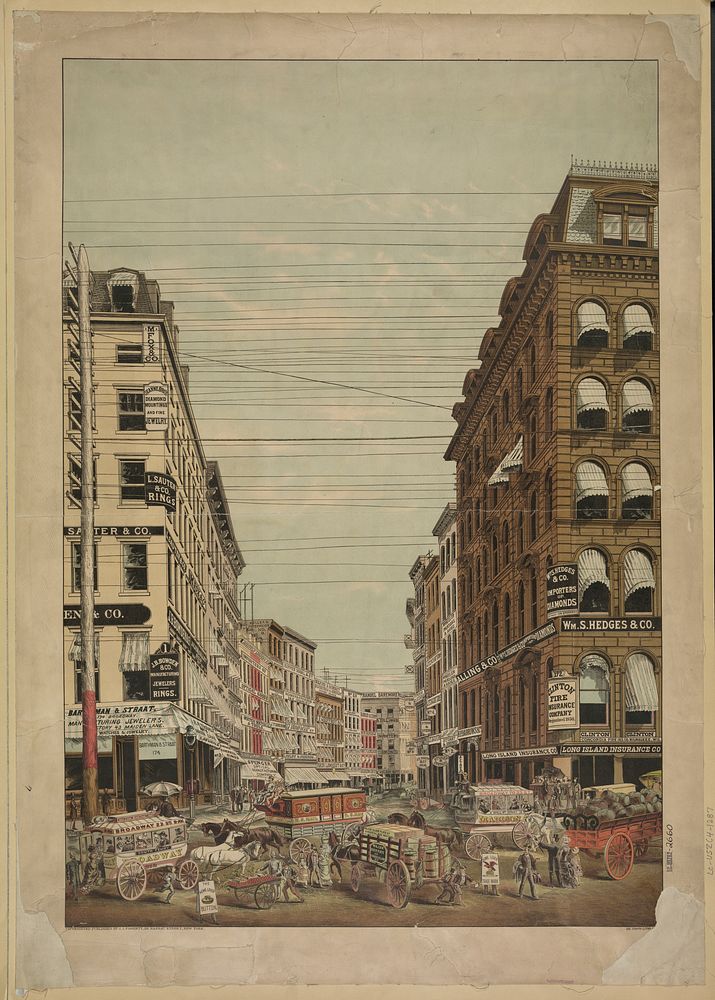 [View of Broadway and Maiden Lane, New York City]