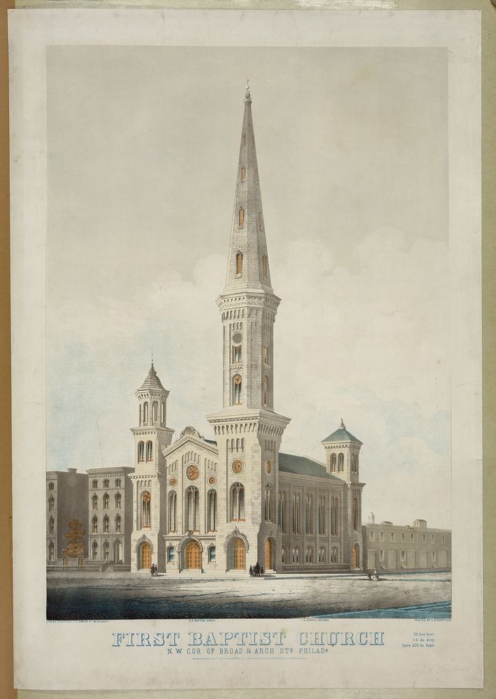 First Baptist church, N.W. cor. of Broad & Arch Sts. Philada.