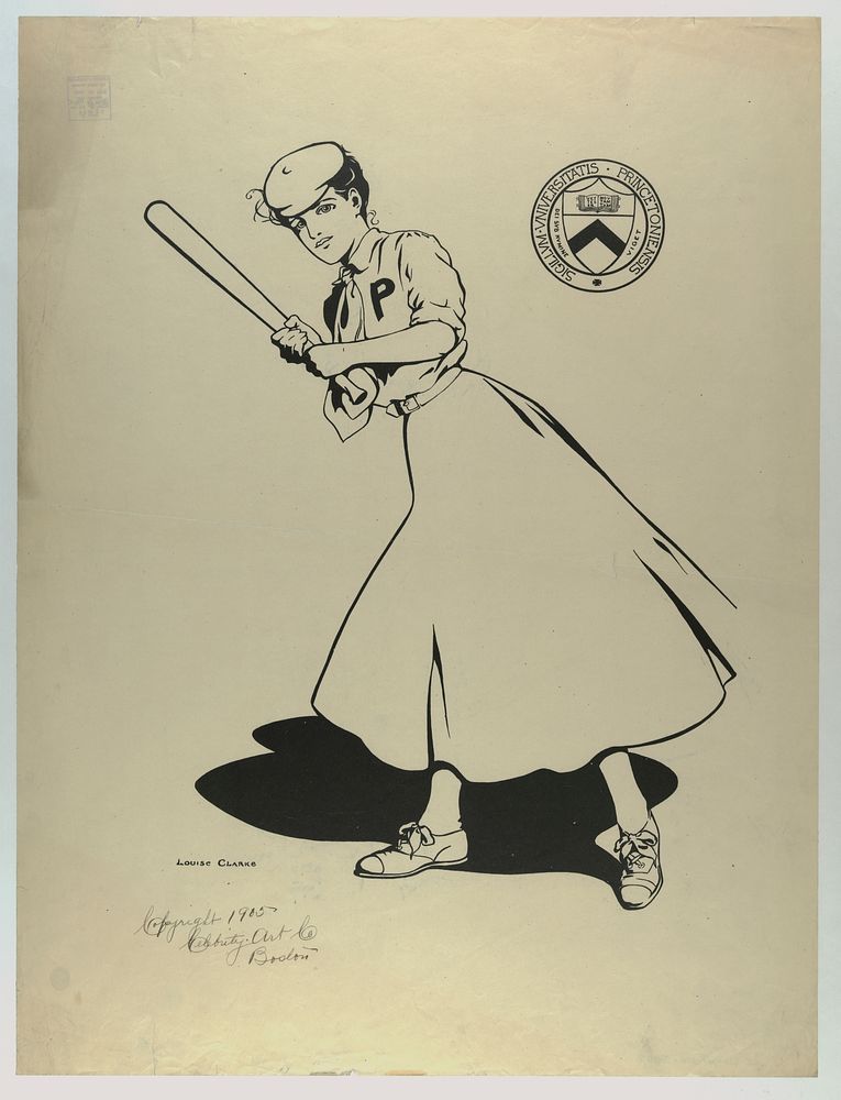 [Princeton University woman baseball player] / Louise Clarke.