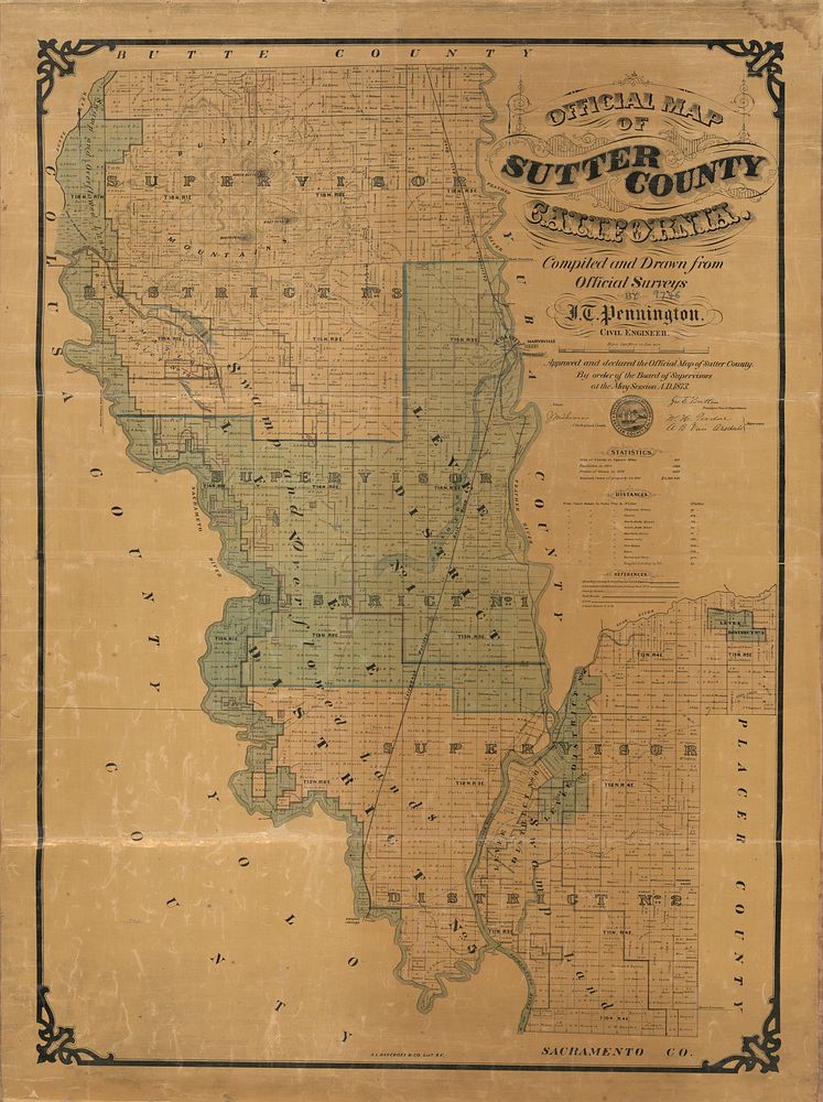 Official map of Sutter County, California