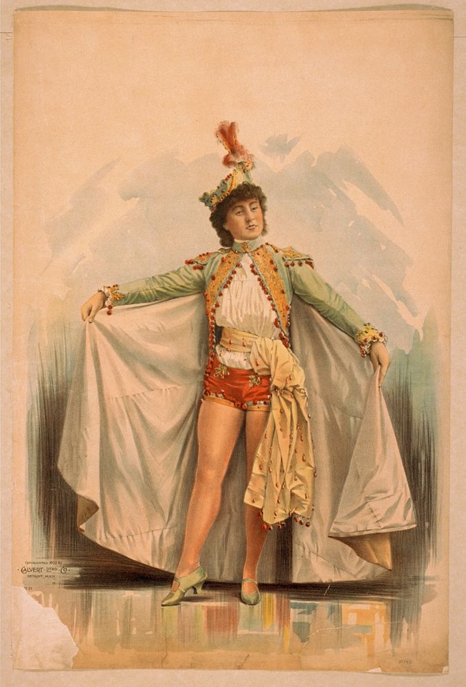 [Asian woman in shorts, cape, and feathered hat], Calvert Litho. Co.