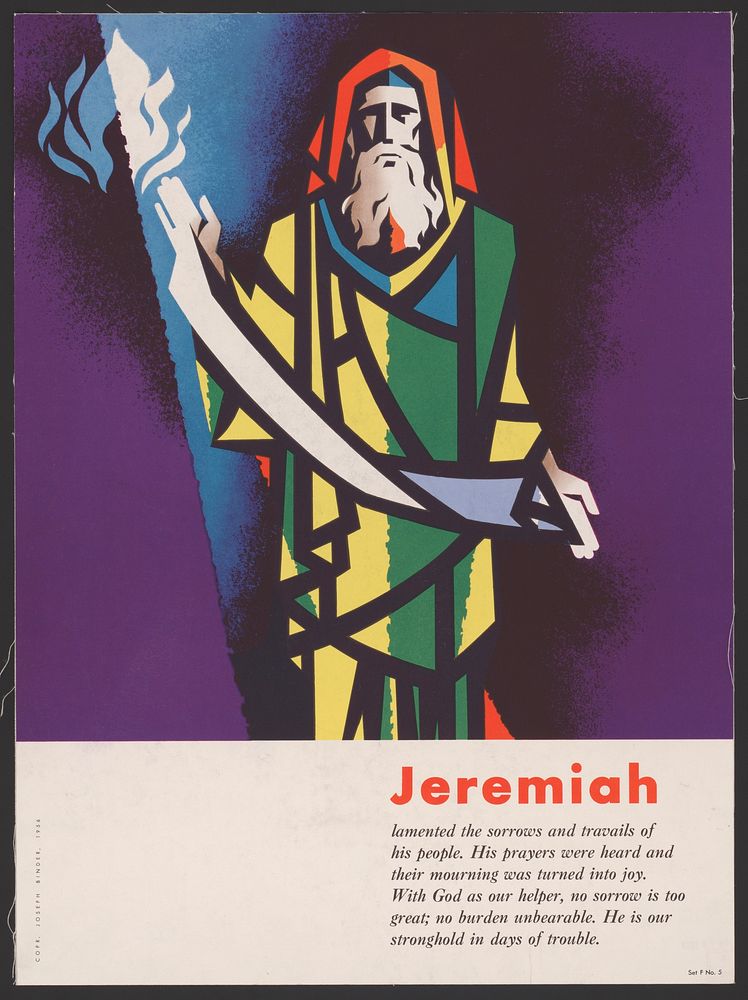 Jeremiah lamented the sorrows and travails of his people...with God as our helper, no sorrow is too great.