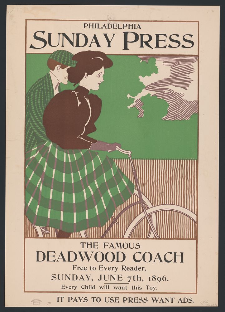 The famous deadwood coach free to every reader. Sunday, June 7th, 1896.