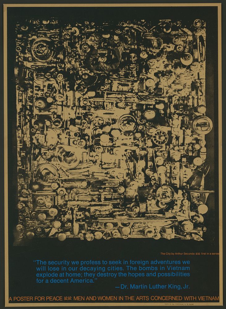 A poster for peace. Men and women in the arts concerned with Vietnam