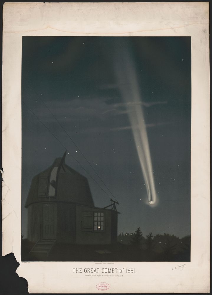 The great comet of 1881, observed on the night of June 25-26, at 1h. 20m. A.M.