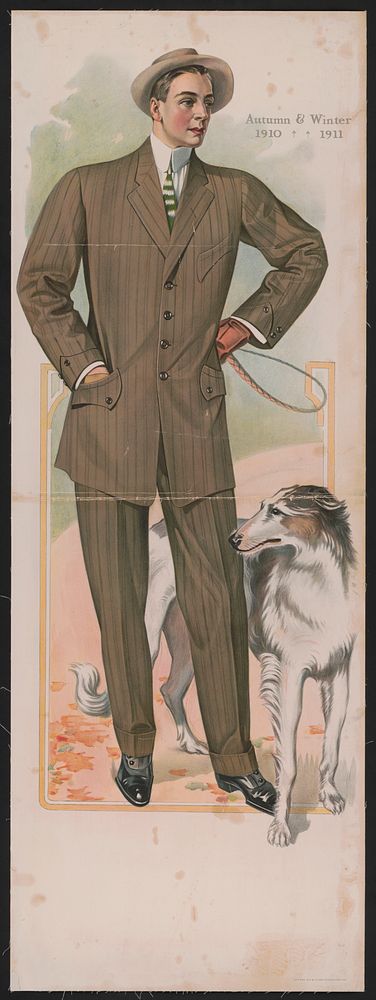 [Man standing with dog]