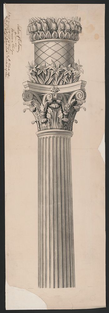 Section of columns for use in masonic lodges