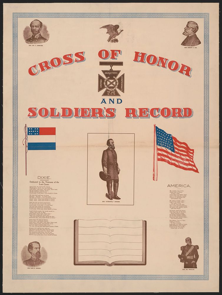 Cross of honor and soldier's record, united daughters confederacy, to the U.C.V.