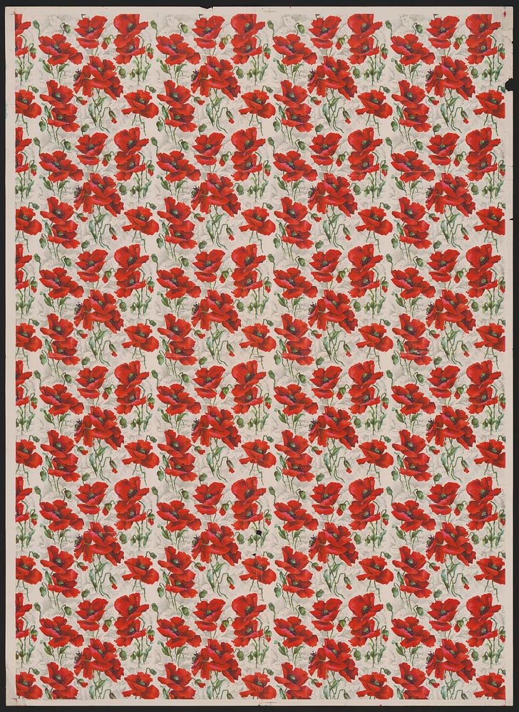 [Red poppy design]