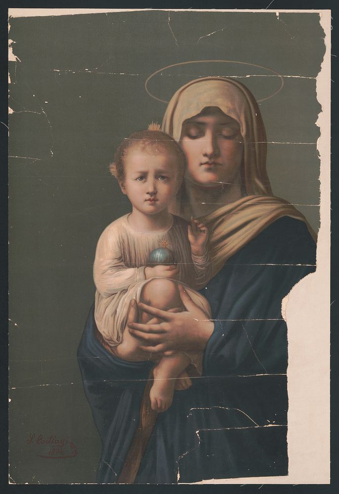 [Madonna and Jesus holding the world]