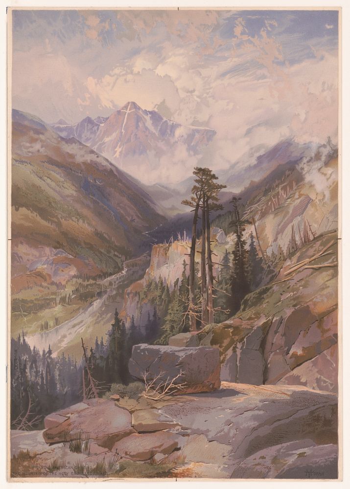 The mountain of the Holy Cross, Colorado / T. Moran., L. Prang & Co., publisher
