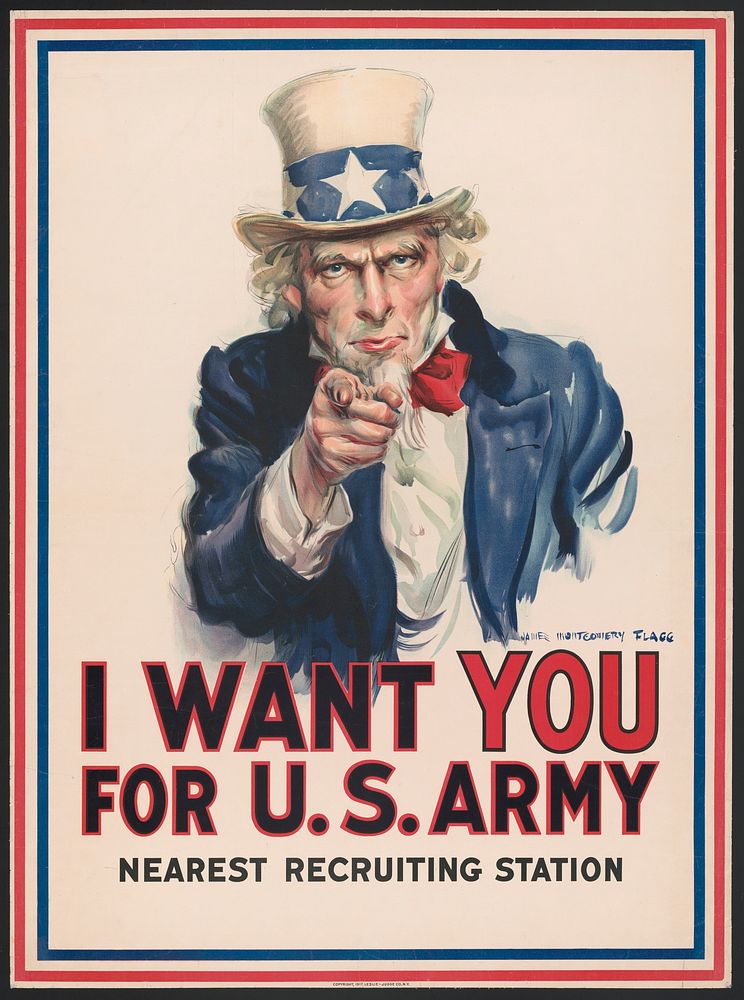 I want you for U.S. Army : nearest recruiting station / James Montgomery Flagg.